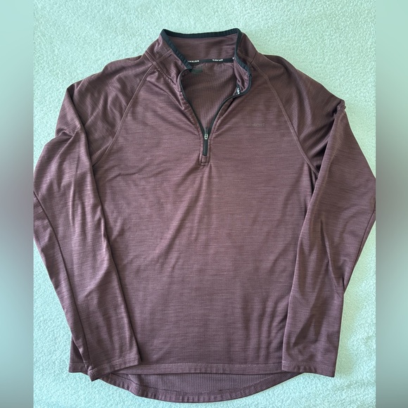 Burgundy Half-Zip Men’s Jacket - Picture 9 of 10